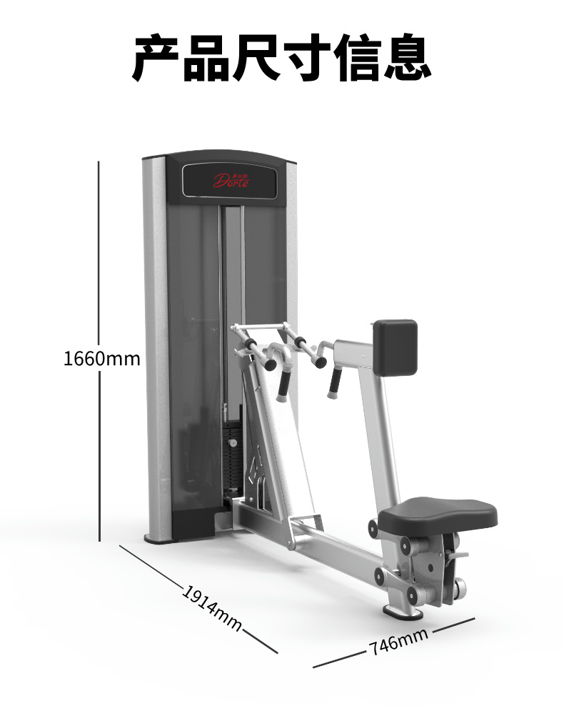 DORTE多尔特健身器材天斧系列DL711坐式背肌训练器